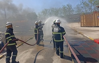 İtfaiyeden Polisan acil durum ekiplerine eğitim