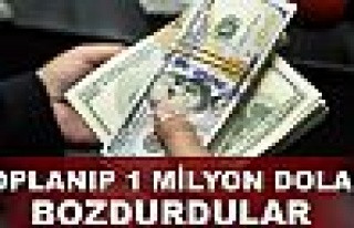  Toplanıp 1 milyon Dolar bozdurdular